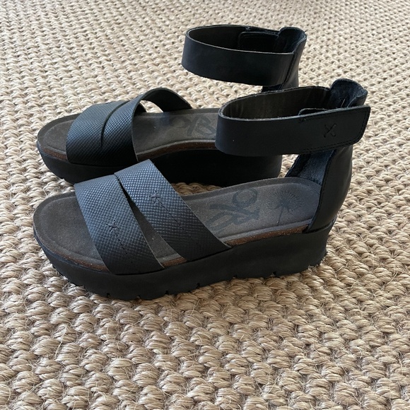 OTBT Montuak Platform Sandals Size 8.5 Black - Picture 4 of 6